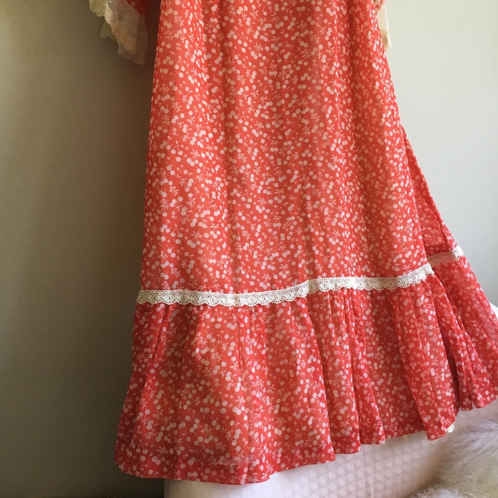 VINTAGE Gunne Sax ONE OF A KIND Cherry Print Dress - Picture 3 of 9